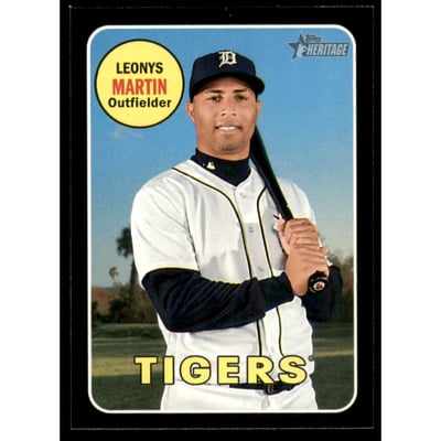 2018 Topps Heritage Black Border #550 Leonys Martin