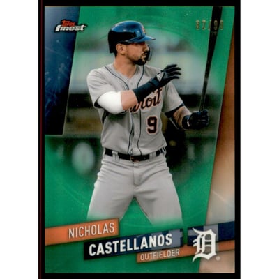 2019 Finest Green Refractors #96 Nicholas Castellanos