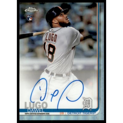 2019 Topps Chrome Rookie Autographs Refractors #RADL Dawel Lugo