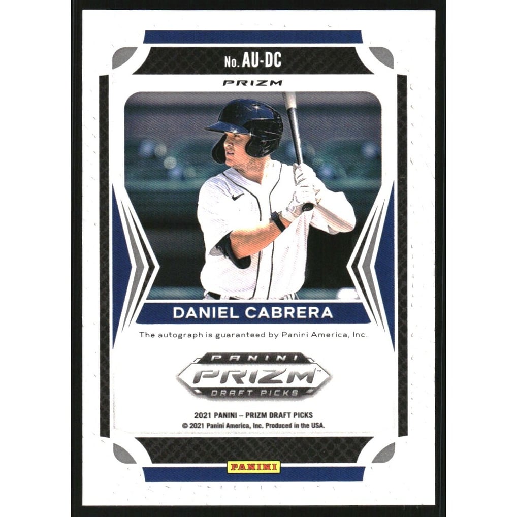 2021 Panini Prizm Draft Picks Autographs Prizms Silver #27 Daniel Cabrera