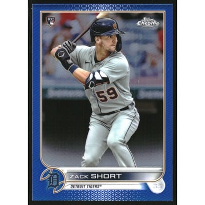 2022 Topps Chrome Blue Refractors #86 Zack Short