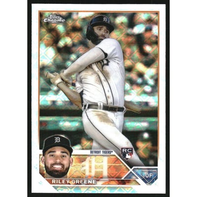 2023 Topps Chrome Logofractor #182 Riley Greene RC
