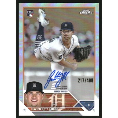 2023 Topps Chrome Update Rookie Autographs Refractors #RAGH Garrett Hill