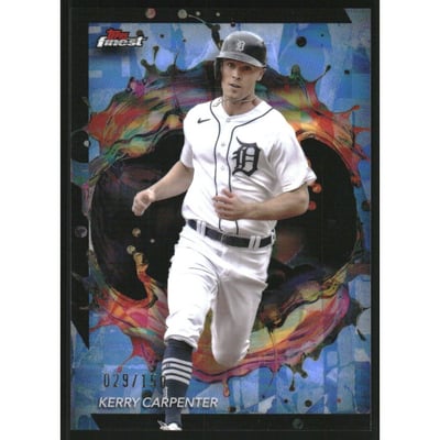 2024 Finest Sky Blue Refractors #259 Kerry Carpenter