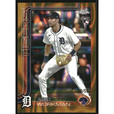 2025 Topps Chrome Update Gold Lava Refractors #USC21 Gage Workman