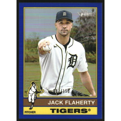 2025 Topps Heritage Chrome Blue Refractors #661 Jack Flaherty