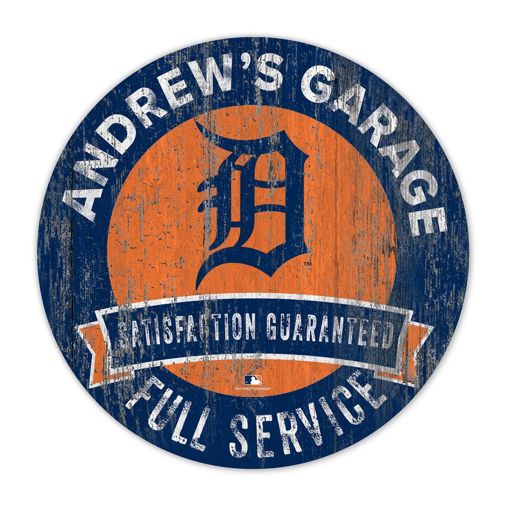 Detroit Tigers 16" Customizable Garage Circle