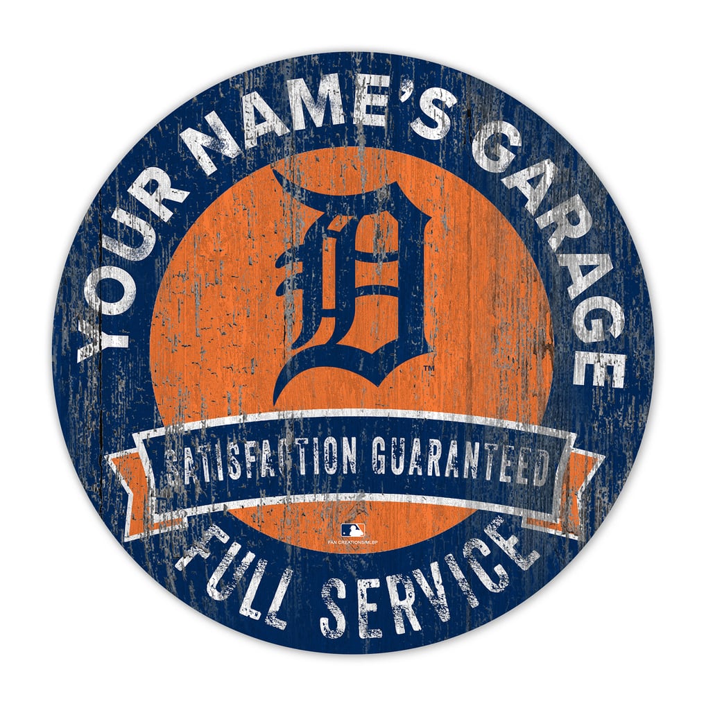 Detroit Tigers 16" Customizable Garage Circle