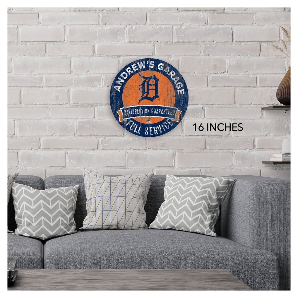 Detroit Tigers 16" Customizable Garage Circle