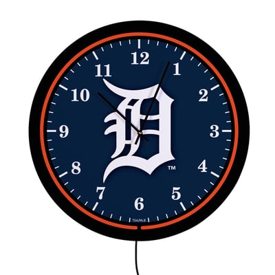 Detroit Tigers 18" Lighted Round LED Wall Clock