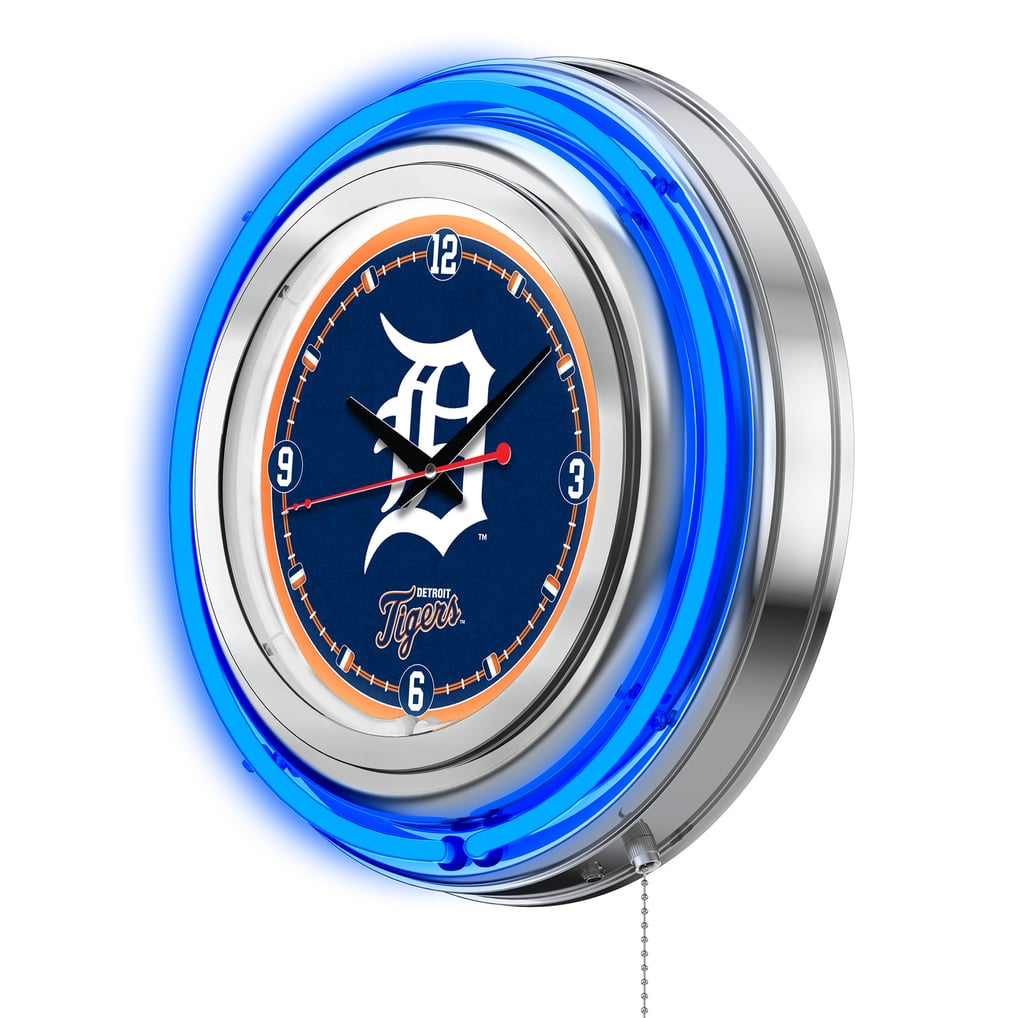 Detroit Tigers Double-Walled Neon Clock