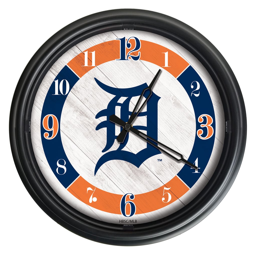 Detroit Clock Detroit Tigers Indoor/Outdoor LED Wall Clock