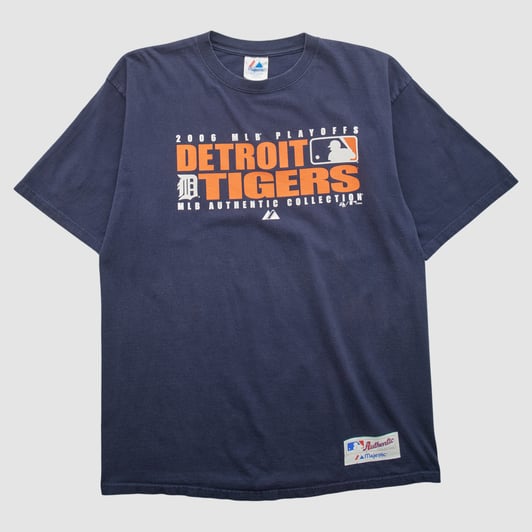 Detroit Tigers Majestic 2000s T-shirt - Navy - XL by Fanatics Real Vintage