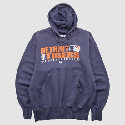 Detroit Tigers Majestic 2007 Hooded Pullover Sweatshirt - Navy - M by Fanatics Real Vintage