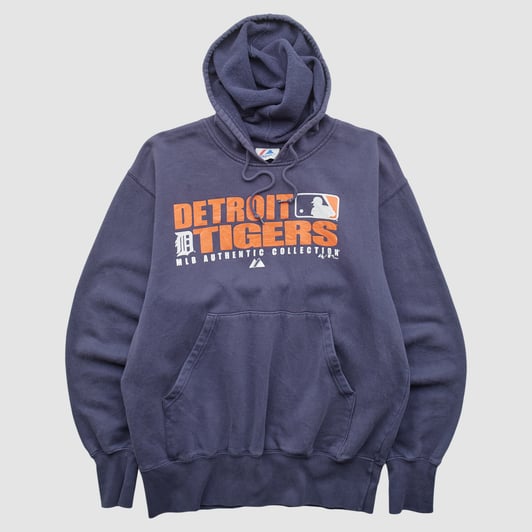 Detroit Tigers Majestic 2007 Hooded Pullover Sweatshirt - Navy - M by Fanatics Real Vintage