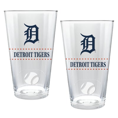 Detroit Tigers Two-Piece 16oz. Stadium Pint Glass Set