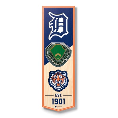 Detroit Tigers Fanpoint 6'' x 19'' 3D StadiumView Banner