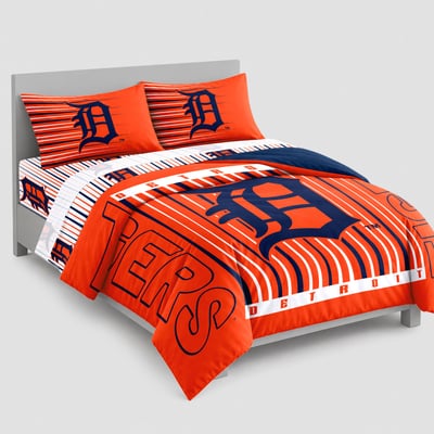 Logo Brands Detroit Tigers Momentum Bed In A Bag - Full