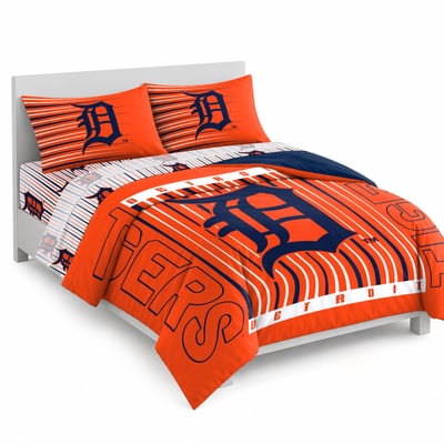 Logo Brands Detroit Tigers Momentum Bed In A Bag - Queen