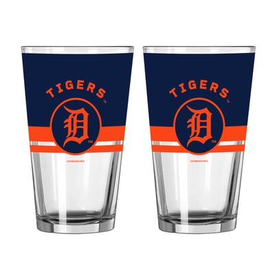 Detroit Tigers Logo Brands Two-Piece 16oz. Horizon Pint Glass Set