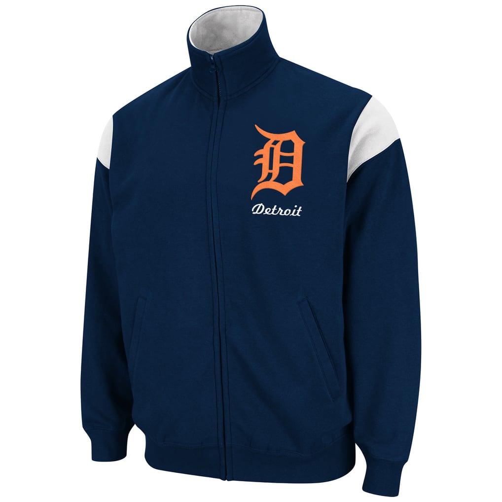 Majestic Detroit Tigers Called Game Full Zip Fleece Sweatshirt - Navy Blue
