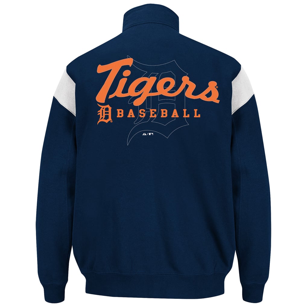 Majestic Detroit Tigers Called Game Full Zip Fleece Sweatshirt - Navy Blue