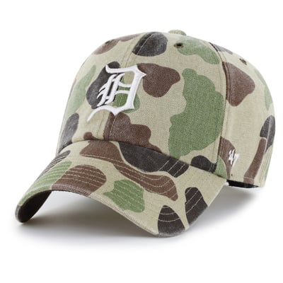 Detroit Tigers Carhartt x '47 Duck Clean Up Adjustable Hat - Camo