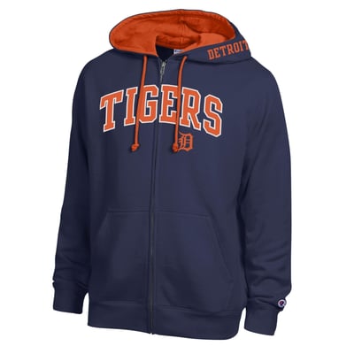  Detroit Tigers Champion Fleece Full-Zip Hoodie - Navy