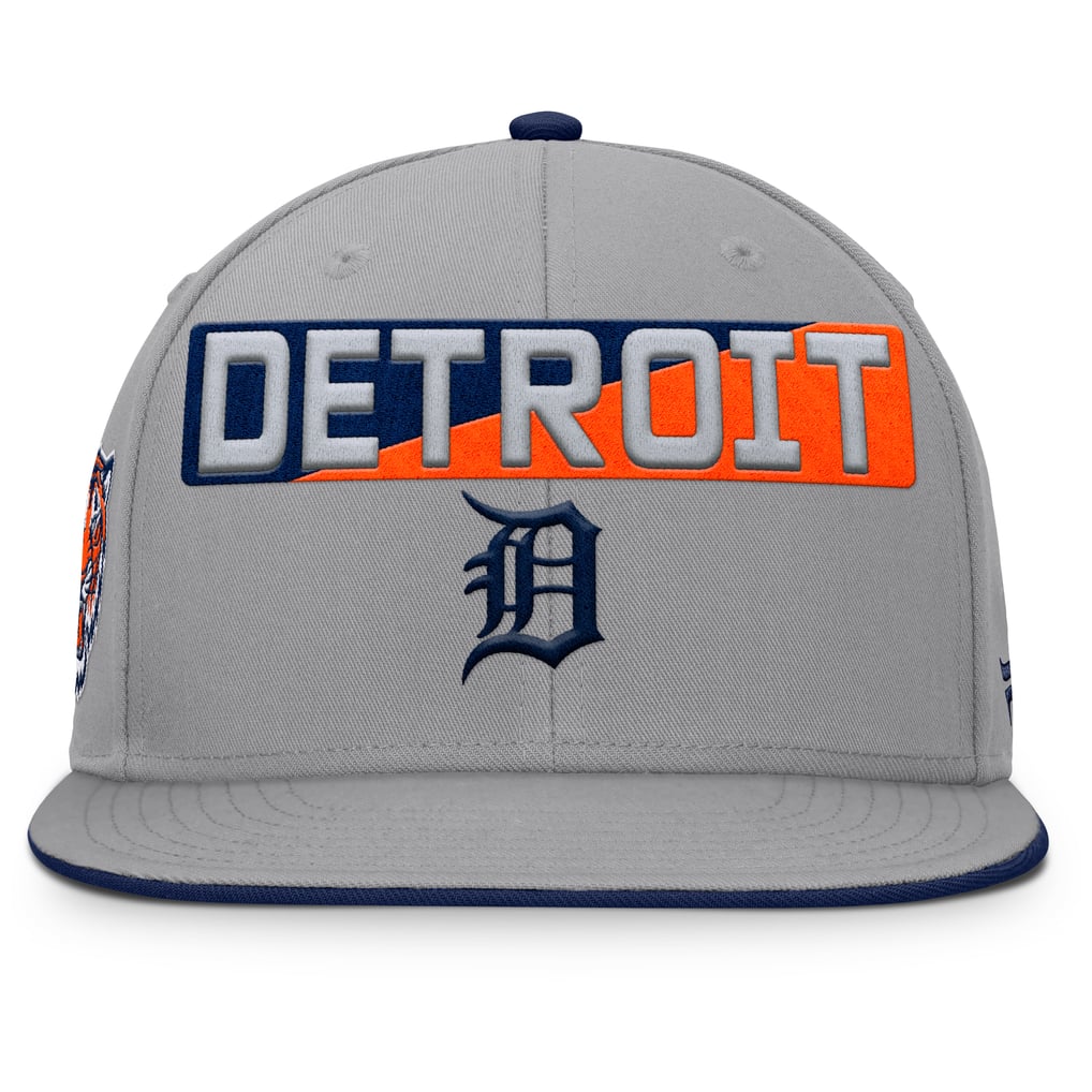 Detroit Snapback Men's Detroit Tigers Fanatics Gray Punchout Snapback Hat
