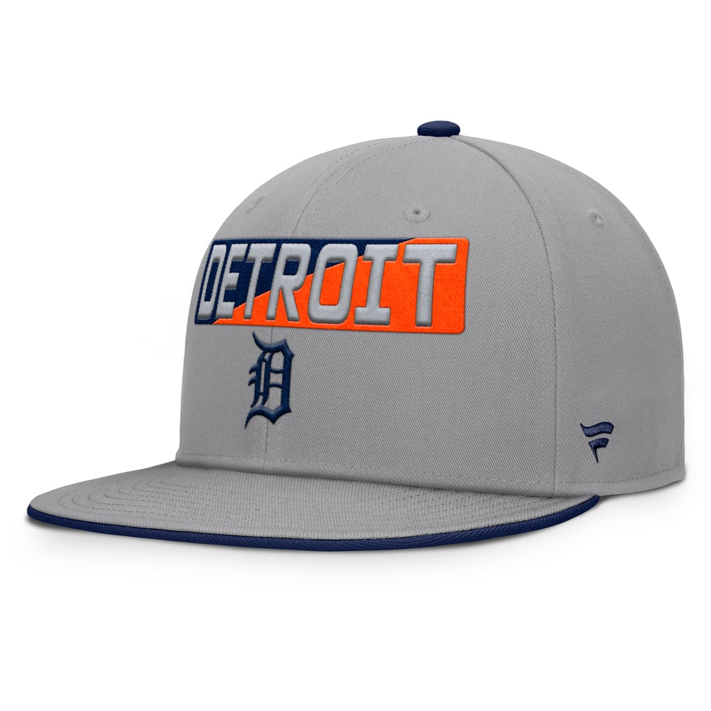 Detroit Snapback Men's Detroit Tigers Fanatics Gray Punchout Snapback Hat