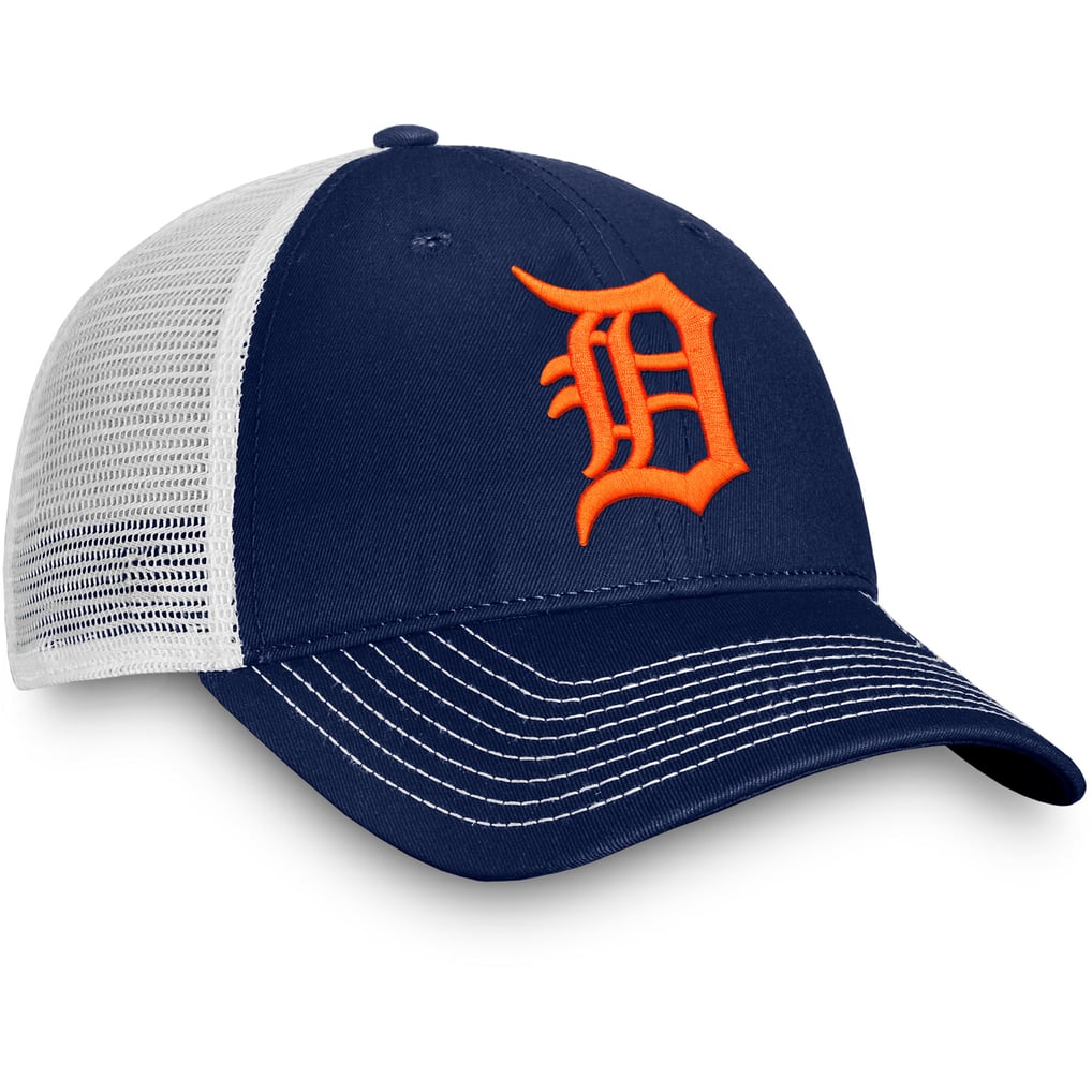 Men's Detroit Tigers Fanatics Navy Iconic Blocked Fundamental Trucker ...