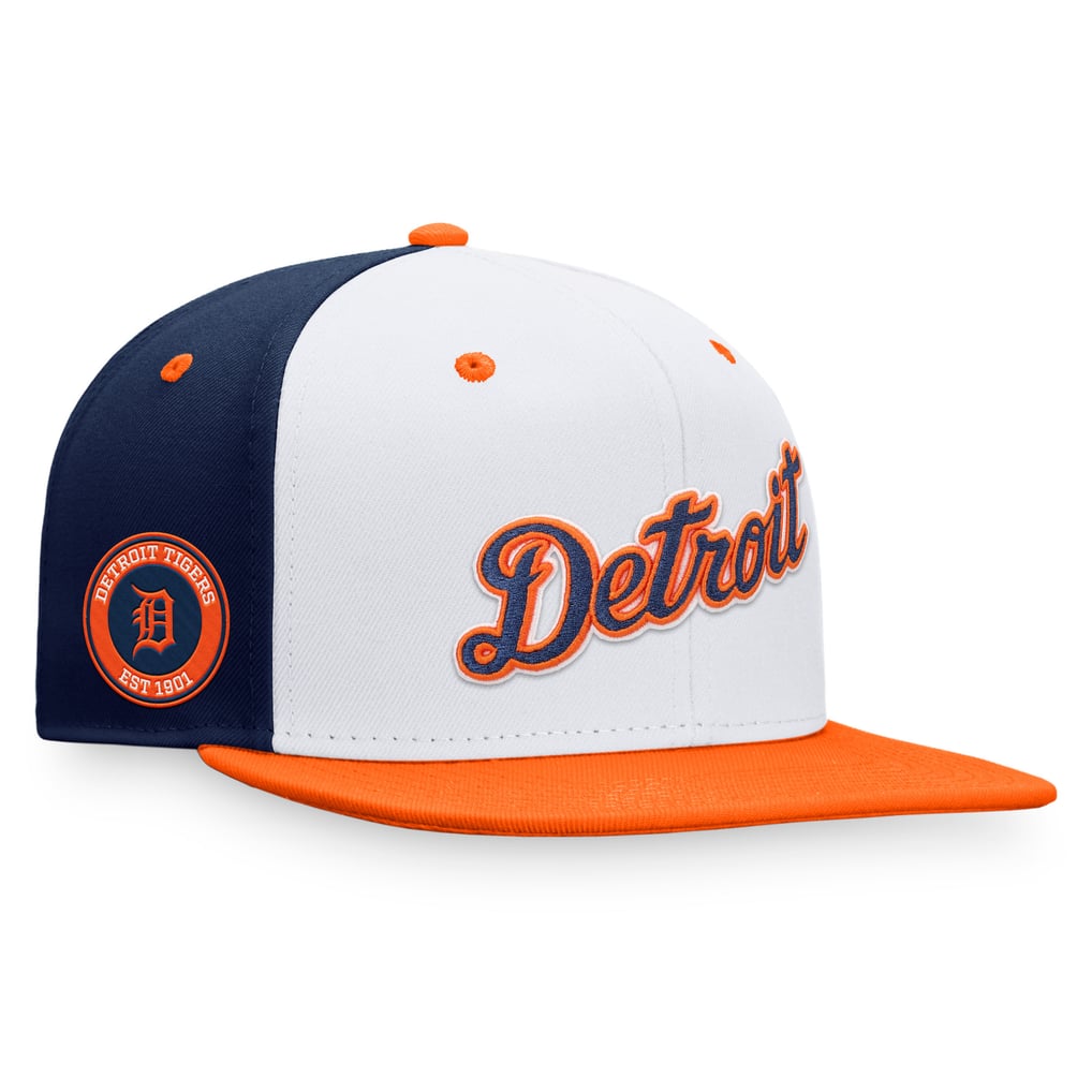 Detroit Tigers Cap White and Orange 47 Detroit Tigers White Clean Up with Orange D logo  main image 2