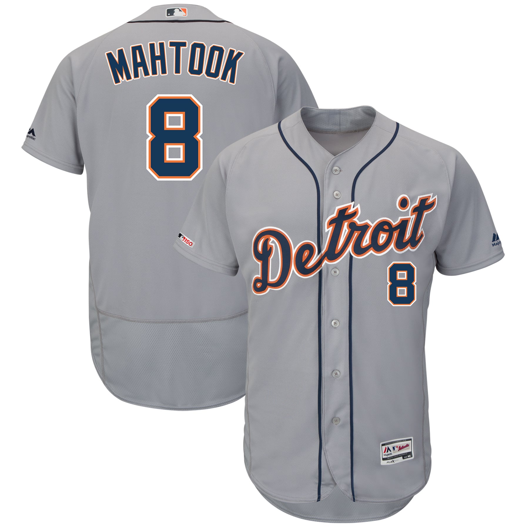 Men's Detroit Tigers Mikie Mahtook Majestic Gray Road Authentic