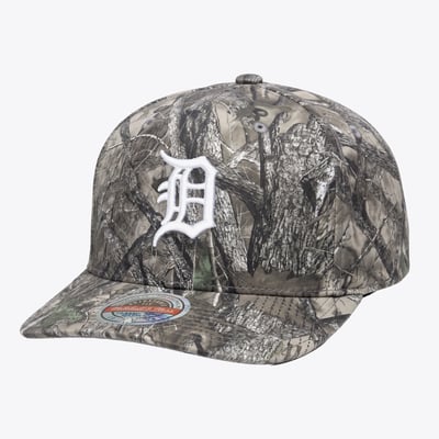  Detroit Tigers Mitchell & Ness Timber Trail Snapback Hat - Camo