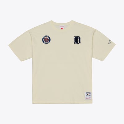  Detroit Tigers Mitchell & Ness Heritage Hues Oversized T-Shirt - Cream