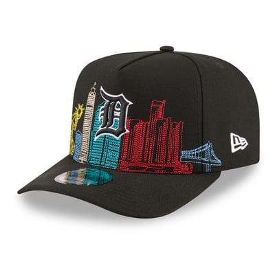 Detroit Tigers New Era 9FIFTY Night City Skyline A-Frame Snapback Hat - Black