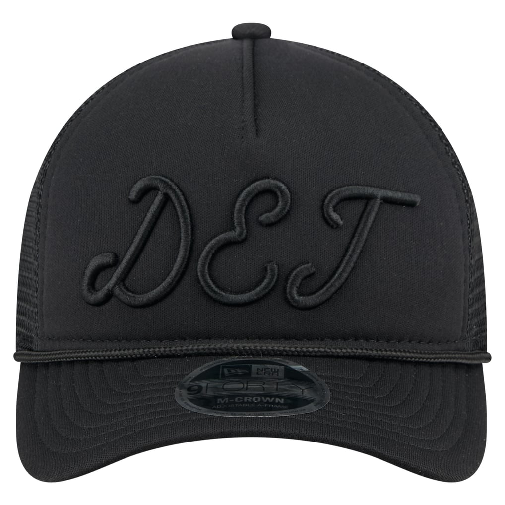 Men's Detroit Tigers New Era Black City Initial 9FORTY A-Frame M-Crown ...