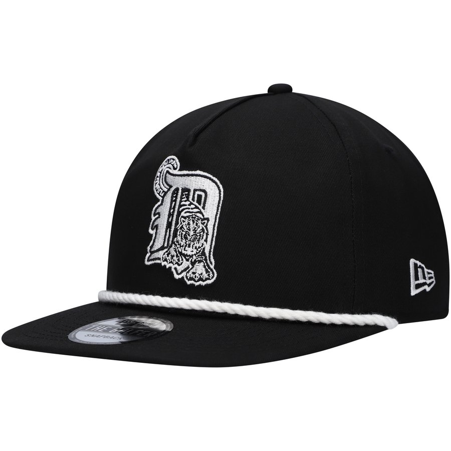 Detroit Snapback Men's Detroit Tigers New Era Black Golfer Snapback Hat