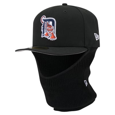  Detroit Tigers New Era Ski Mask 59FIFTY Fitted Hat - Black