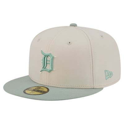 Detroit Tigers New Era Color Pack 59FIFTY Fitted Hat - Cream/Green