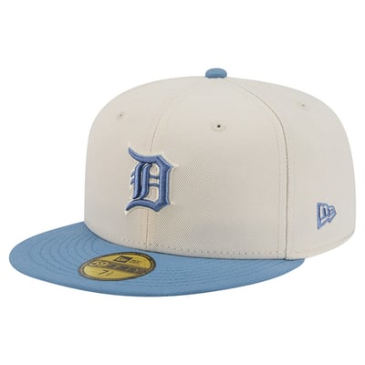 Detroit Tigers New Era Color Pack 59FIFTY Fitted Hat - Cream/Light Blue