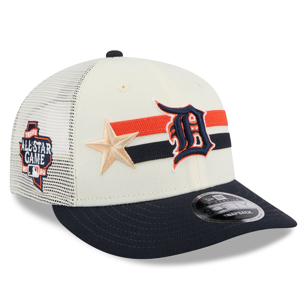 Detroit Snapback Men's Detroit Tigers New Era Cream/Navy 2024 MLB All-Star Game Workout ...