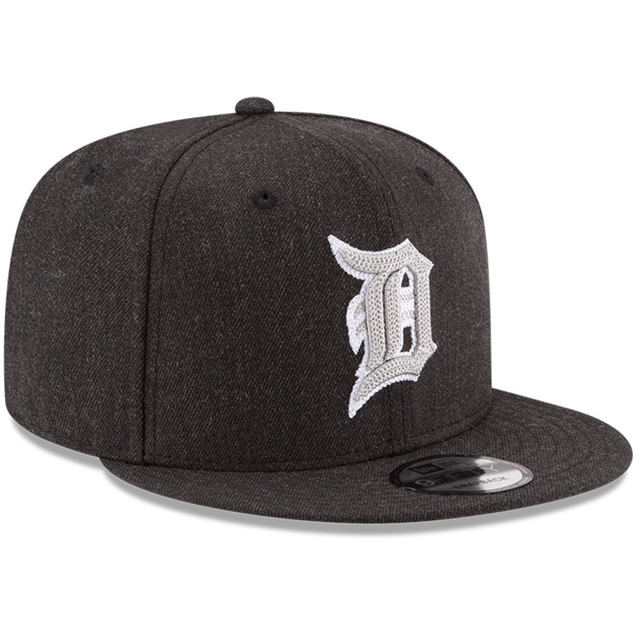 Men's Detroit Tigers New Era Heathered Black Crisp 9FIFTY Adjustable ...