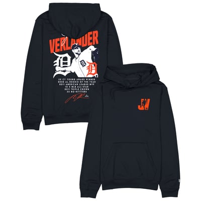 Justin Verlander Detroit Tigers New Era Stats Hoodie - Navy