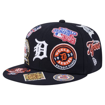  Detroit Tigers New Era All Over 59FIFTY Fitted Hat - Navy