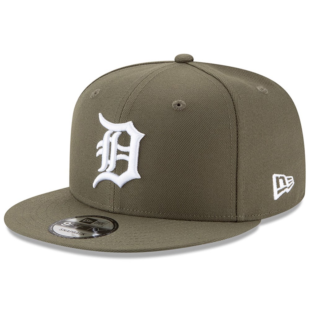 Men's Detroit Tigers New Era Olive Basic 9FIFTY Adjustable Snapback Hat