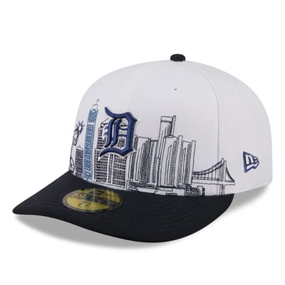 Detroit Tigers New Era City Skyline 59FIFTY Fitted Hat - White/Navy