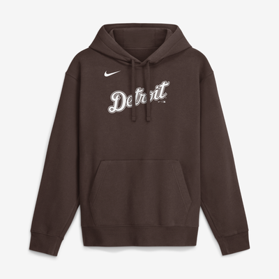  Detroit Tigers Nike Core Cinder Club Fleece Hoodie - Brown