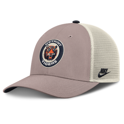 Detroit Tigers Nike Rise Adjustable Trucker Hat - Khaki