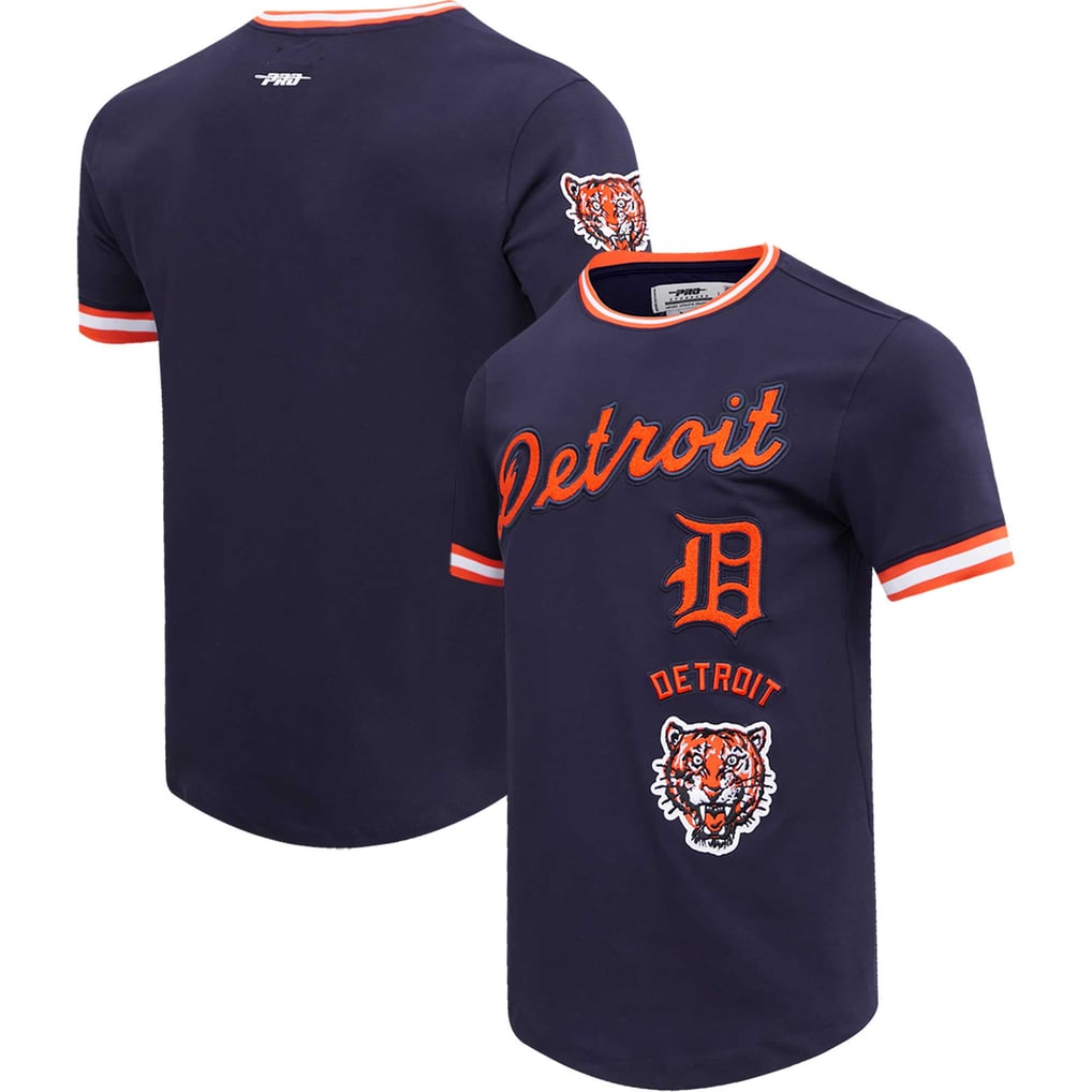 Detroit Tigers Cooperstown Collection Team Leader Button-Up Jersey – Men’s Navy Blue